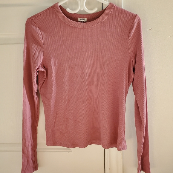 Garage dusty rose ribbed longsleeve - Picture 1 of 2